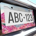 thumbnail image 6 of 1 Pcs Mount Fuji and Cherry Blossoms License Plate Frame,License Plate Cover for Car Decorative Parts,Aluminum License Plate Bracket Holder Rust-Proof for US Standard Car, 6 of 8