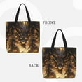 thumbnail image 2 of Honeii Cool Black Gold Dragon Print Tote Bag, Reusable Grocery Shopping Bag,Shoulder Bag with Inner Pocket, 2 of 7