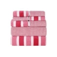 thumbnail image 1 of 8 Piece Bath Towel Set, Super Absorbent and Quick Dry Velvet Towels with Hanging Loop, Soft Stripe Washcloth and Hand Towel Set for Bathroom, Spa, Guest, Blue, 1 of 7