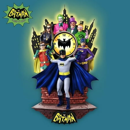 The Bradford Exchange Batman Classic TV Series Wall Clock | Light Up Gotham | 14 . 5 Hand Painted