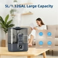 thumbnail image 6 of Flymoon 5L Quiet Mist Humidifier for Bedroom Large Room, Air Humidifier for Baby & Plants, Top Fill, 28dB, 3 Mist Levels, 12H Timer, App Control, White, 6 of 9