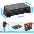 thumbnail image 2 of FTCBJJA 2-Tier Monitor Stand Riser, Desk Organizer and Accessories with Drawer and Pen Holders, Carbon Steel Ergonomic Computer Stand for Home, Black, 2 of 9