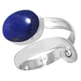 thumbnail image 1 of 925 Silver Ring For Women - Girls Blue Natural Lapis Lazuli Stone Silver Ring Size 12.5 September Birthstone Simple Silver Ring Size 12.5 Gift For Ladies On Anniversary 925 Gemstone Silver Jewelry, 1 of 6