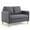 Dark Gray, variant on Ktaxon Loveseat Sofa with Side Bags 47" 2-Seat Small Couch with Wood Legs for Living Room Bed Room Black