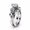 Silver, variant on European Style Rose Gold Ring: Copper with Gold-Plated Artificial Gemstones and Semi-Precious Stone Inlay, Electroplated Finish for Women