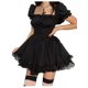 thumbnail image 2 of Lucakuins - Vestido corto de encaje con mangas abullonadas para mujer Lucakuins moda, 2 of 5
