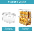 thumbnail image 6 of Sindcom 4 Pack Clear Plastic Storage Bins with Lids, Pantry Organizer, for Cabinet, Kitchen, XLarge, 6 of 7
