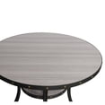 thumbnail image 6 of Benjara 48" Round Wood Counter Height Table with Flared Legs- Gray, 6 of 6