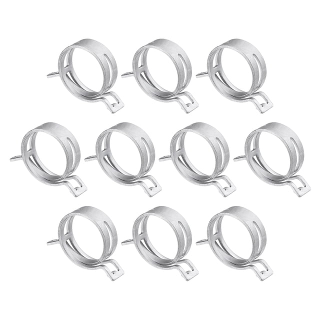 Uxcell 10 piezas de abrazaderas de manguera tipo banda de resorte de 28.5 mm, clip de resorte para manguera de combustible, abrazadera de manguera de silicona, clip de tubo de baja presión