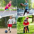 thumbnail image 4 of Minzimin Kid Leg Sleeve 2 Pairs, Long Compression Leg Sleeve for Youth Boy Girl Basketball Soccer Football, 4 of 5