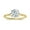 Yellow Gold, variant on IGI Certified 1.00 Carat Solitaire Round Lab Grown White Diamond Textured Shank Engagement Ring for Women in 10K Solid White Gold, Size 9