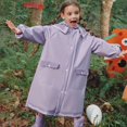 thumbnail image 5 of UACY Kids Raincoat for Boys Girls, Waterproof Rain Jacket with Hood for School & Outdoor Play (Purple, 6-9 Years), 5 of 7