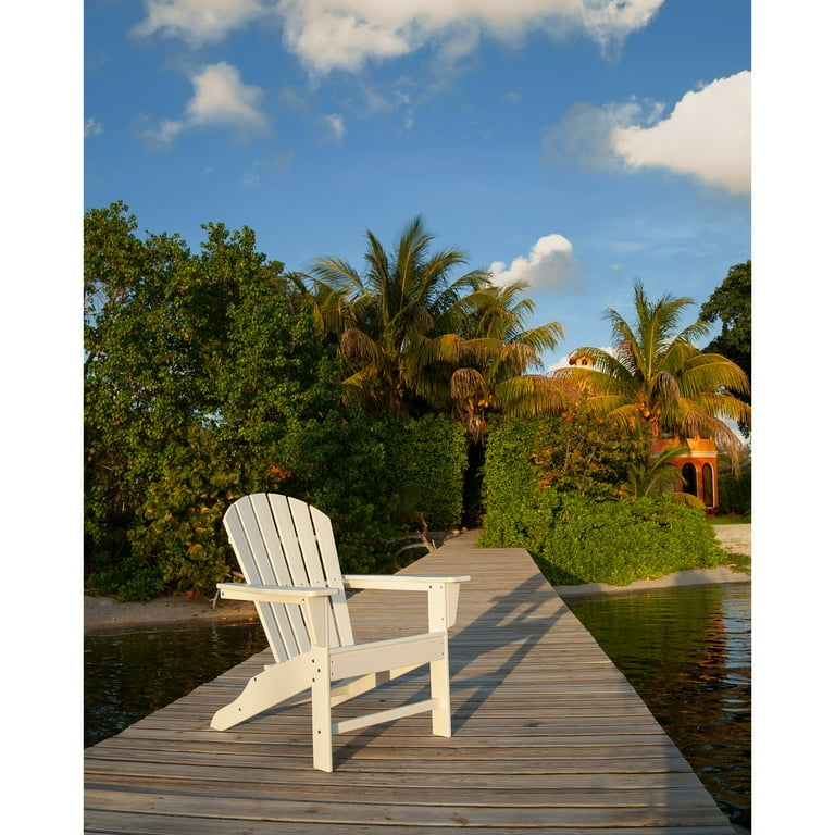 POLYWOOD SBA15WH South Beach Adirondack Chair White Walmart