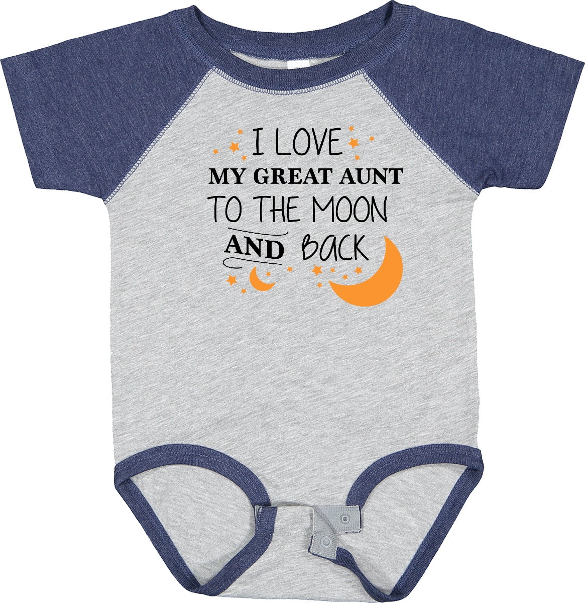 Inktastic I Love My Great Aunt to the Moon and Back Boys or Girls Baby Bodysuit