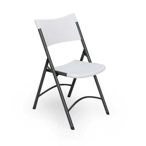 Correll Economy Blow Plastic Folding Chair in Gray Granite (Set of 4)