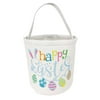 Toyfunny Easter Basket Holiday Rabbit Bunny Printed Canvas Gift Carry Candy Bag