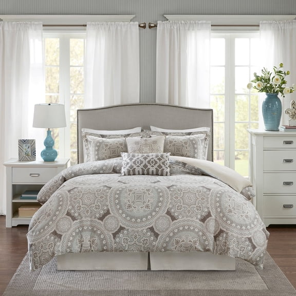 Harbor House  Freida Grey Cotton Sateen 6 Piece Comforter Set