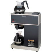 Bunn 33200.0002 VPR Black 12 Cup Pourover Coffee Brewer with 2 Warmers and 2 Easy Pour Decanters - 120V