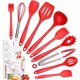 thumbnail image 1 of Juego de utensilios de cocina Juego de utensilios de cocina Juego de espátula de utensilios de silicona esenciales para cocina, juego de silicona resistente al calor (rojo), 1 of 5
