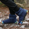 thumbnail image 3 of Kids Winter Snow Boots Boys Girls Wide Toe Box Barefoot Hiking Boots Furry Lined Outdoor Short Booties, 3 of 9
