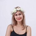thumbnail image 3 of Corona Floral Corona Diadema Guirnalda Diadema para Boda Festival Fiesta Vacaciones Fotografía Accesorios Blanco, 3 of 5