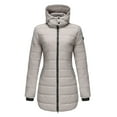 thumbnail image 3 of Innerwin Hooded Coats Solid Color Women Down Winter Long Sleeve Lightweight Puffer Jacket Deep Gray 4XL, 3 of 7