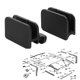 thumbnail image 3 of 2pcs For Jeep Sunrider Soft Top Front Side - Bow Latch Replacement Kit Both Sides Black, 3 of 5