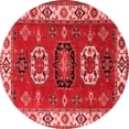 thumbnail image 1 of Ahgly Company Indoor Round Geometric Red Traditional Area Rugs, 6' Round, 1 of 4