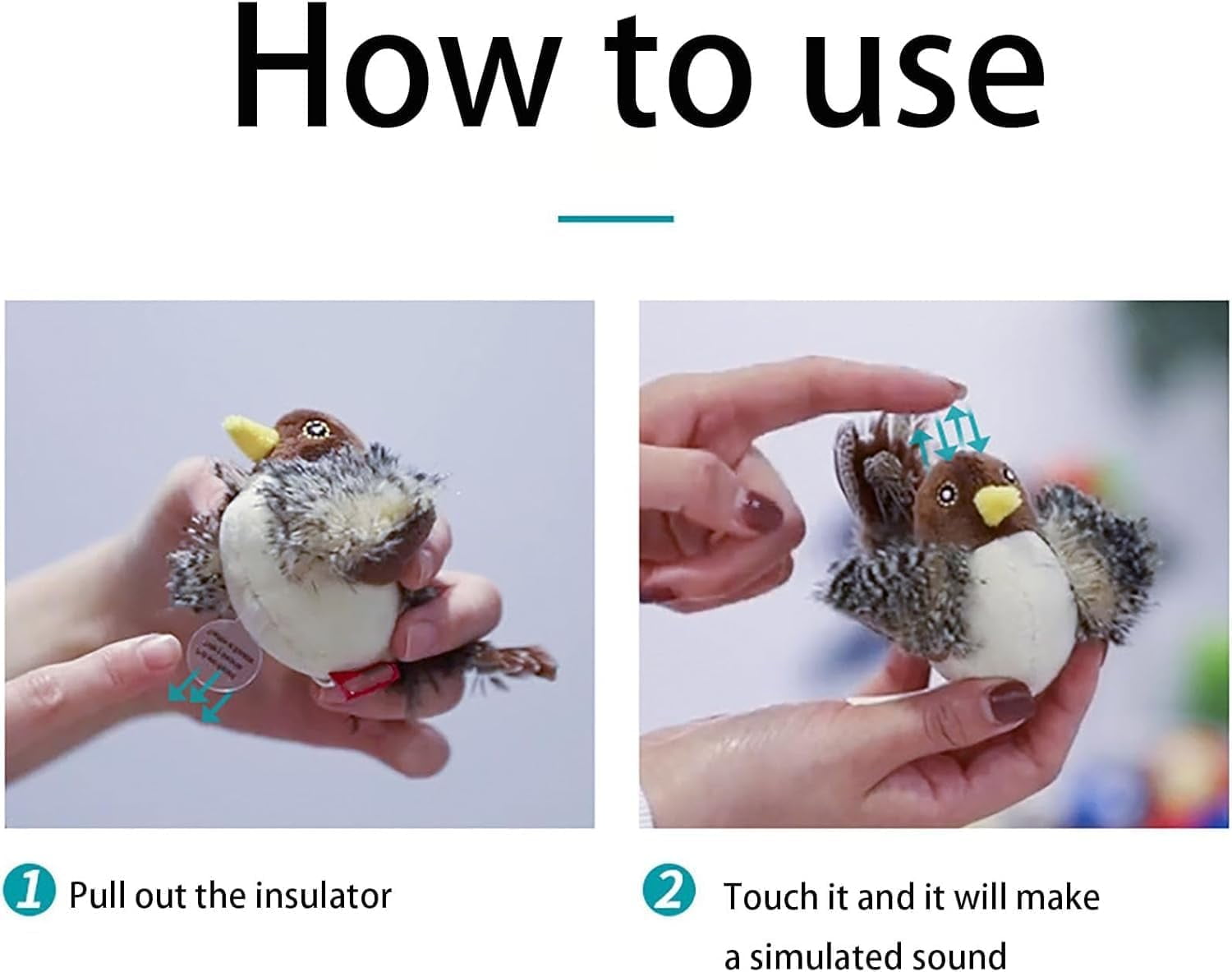 Celery Pets Cat Toy, Celery Pets Chirping Bird, Interactive Chirping Bird Cat,Celery Pets Simulated Chirping Bird,Cat Toys Rechargeable Flapping Bird Sparrow