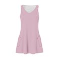 thumbnail image 6 of Summer Dresses for Women 2025 Vacation Casual V Neck Sleeveless Tank Sundress Boho Floral T Shirt Dress with Pockets, Limited Time Offer, Under 10 Dollars, 6 of 6