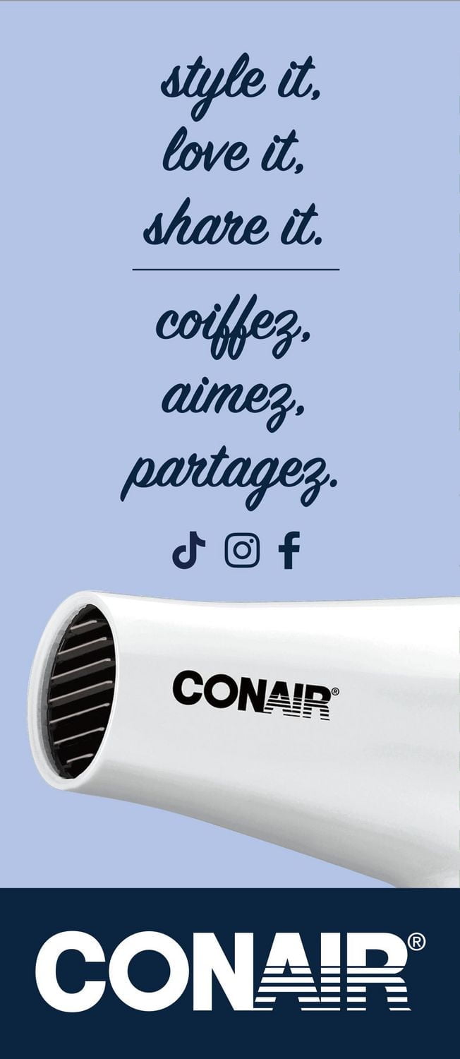Conair 1875 Watt Full Size White Dryer