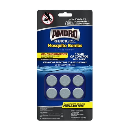 Amdro Quick Kill Mosquito Bombs Larvacide Treatment, 6