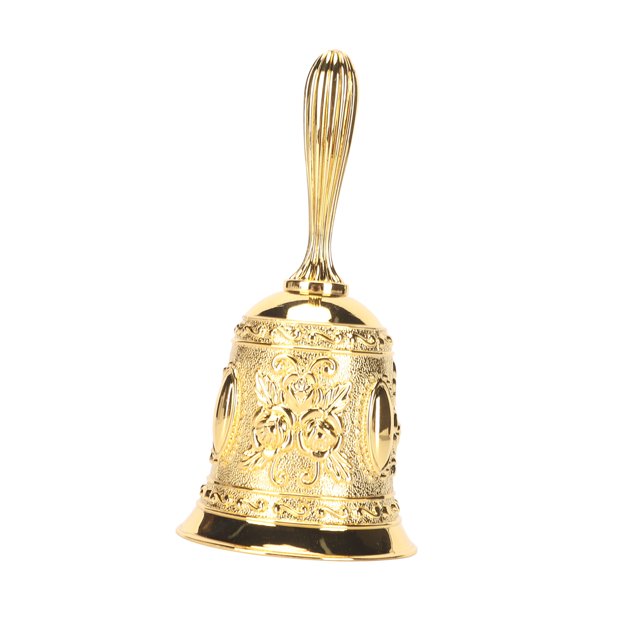 Campana de mano campana de llamada manual resistente al óxido aleación Zine resistente relieve dorado para estudiantes para bodas ANGGREK Otros