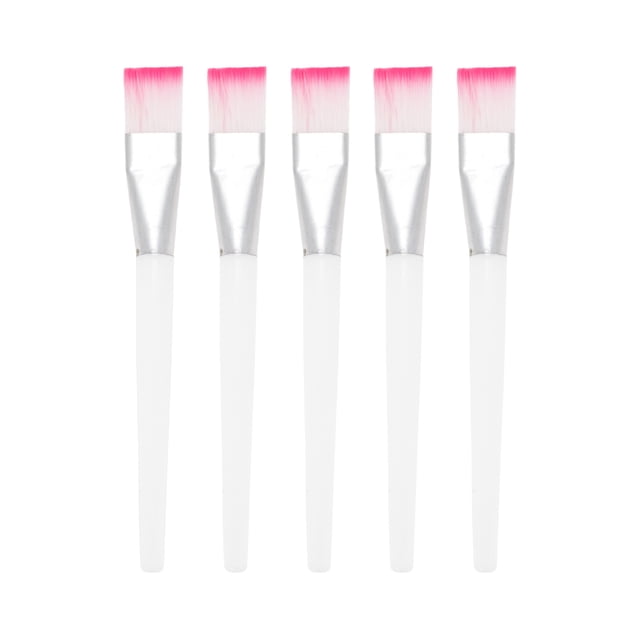 Unique Bargains 5 Pcs Soft Face Mask Applicator White Pink