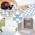 thumbnail image 7 of Checkered Cat Food Mat for Pet Dog Feeting Mats,Pet Feeding Mat for Floor Non-Slip Waterproof, Super Absorbent Cat Bowl Mat, Easy to Clean Eco-Friendly Durable Pet Placemat 24x16in, 7 of 7