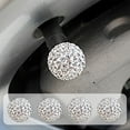 thumbnail image 5 of HCJKDU Car Wheel Tire Valve Caps, 4 Pack Crystal Rhinestone Car Tire Wheel Valve Stem Air Caps for Car Tire Accessories Universal for Cars, SUVs, Bicycle, Trucks and Motorcycles, 5 of 7
