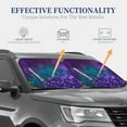 thumbnail image 4 of Bingfone Purple And Green Glitter Print 2-Piece Sun Shade Front Windshield - Foldable Car Front Window Sunshades For Most Sedans Suv Truck - Large, 4 of 7