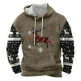 thumbnail image 3 of CONZONE Christmas Men's Hoodies Xmas Deer Hoodie for Men Graphic Long Sleeve Pullover Hooded Sweatshirt Soft Fall Winter Sweatshirts With Pocket, 3 of 5