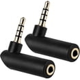 thumbnail image 3 of Headphone Adapter 90 Degree Headphone Jack Adapter 3.5mm Male (black) (2pcs), 3 of 4