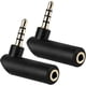 thumbnail image 5 of Headphone Adapter, 90 Degree Headphone Jack Adaptor 3.5mm Male To Female (2pcs, Black), 5 of 5