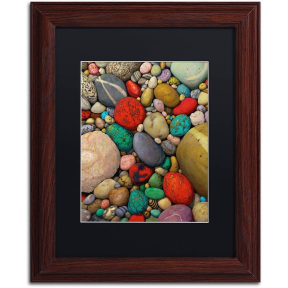 "Shallows of Treasure Creek" Canvas Art by Stephen Stavast, Black Matte, Wood Frame