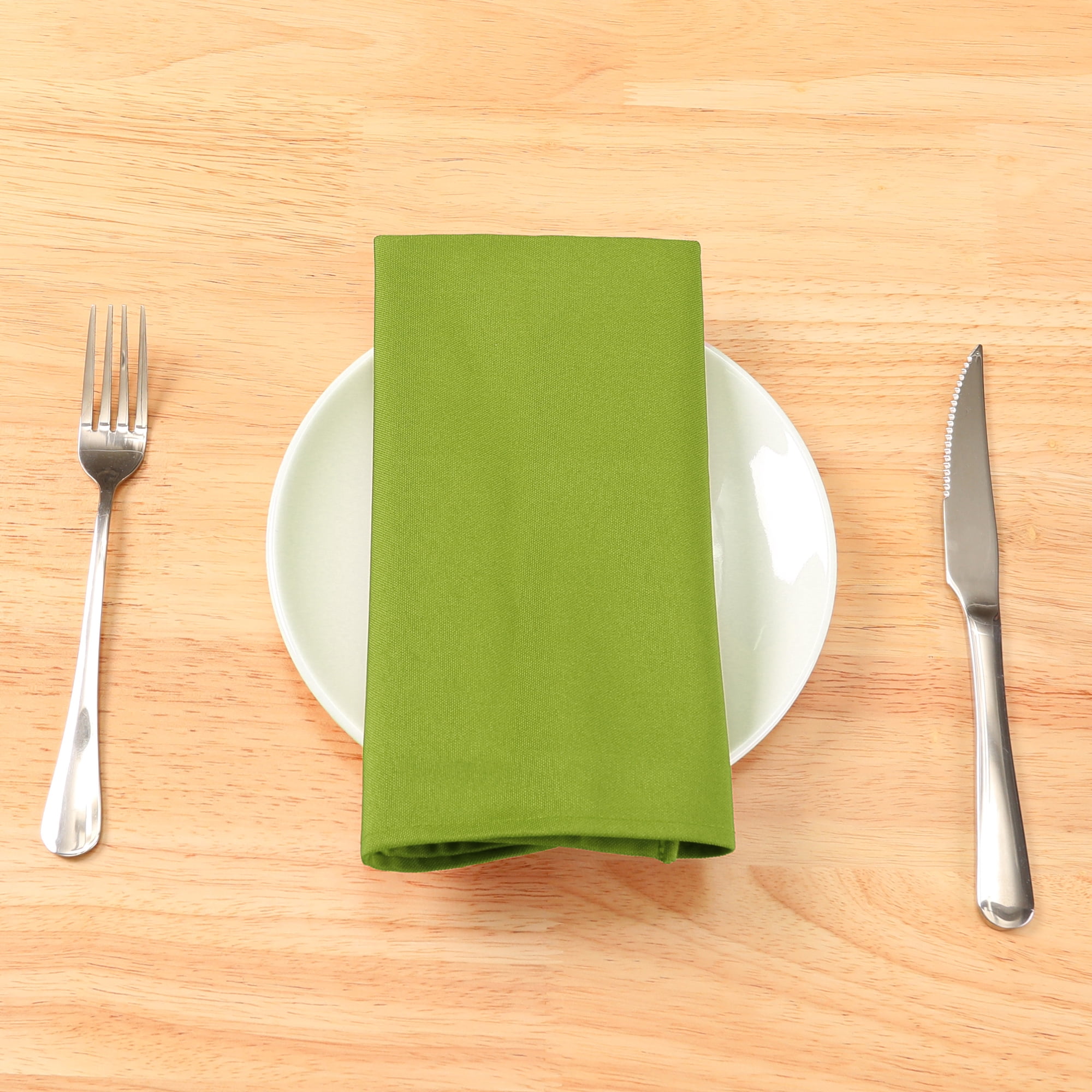 Unique Bargains 6 Pack Polyester Restaurant Cocktail Party Cloth Napkins Green