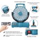 thumbnail image 3 of Ventilador eléctrico Irfora Ventilador de pícnic portátil para acampar al aire libre Ventilador inalámbrico Batería de iones de litio con temporizador de rotación recargable Irfora Ventilador eléctrico, 3 of 5