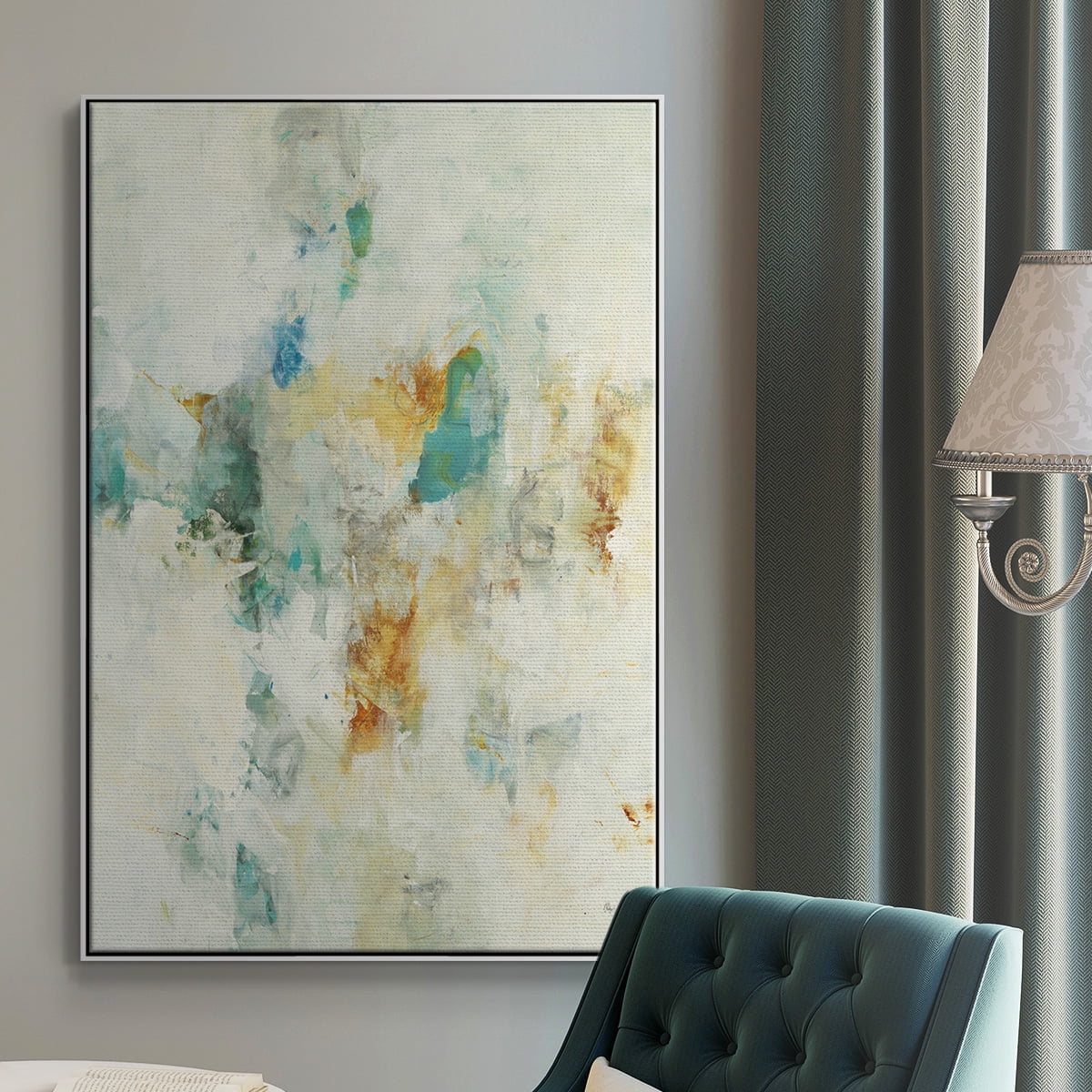Let's Dance Framed Premium Gallery Wrapped Canvas - Ready to Hang - 25 x 37 - White Floating Frame