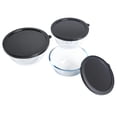 thumbnail image 2 of Babish 6 Piece Borosilicate Glass Mixing Bowl Set w Lids, 2 of 4