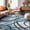 Blue, variant on World Rug Gallery Contemporary Distressed Abstract Lines Non Slip Area Rug - GRAY 2'x7'