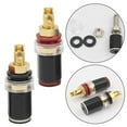 thumbnail image 3 of 2 conectores de altavoz HIFI chapados en oro para pared de cine en casa. oro platino, 3 of 9