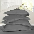thumbnail image 3 of (2 pack) Nestl Pillow Sham Set of 2, Premium 1800 Series Double Brushed Bed Pillow Cases, Charcoal Stone Gray, Euro 18" X 18", 3 of 6