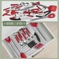 thumbnail image 4 of Sorbus Expandable Silverware Organizer – Large Adjustable Kitchen Drawer Tray for Utensils, Flatware, and Cutlery Storage, Clear, 4 of 10