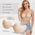 thumbnail image 2 of Olaglory Sticky Bra Push up, 2 Pack Adhesive Strapless Bras for Women Reusable Invisible Backless Bras with Nipple Covers for Backless Dress, C, 2 of 6